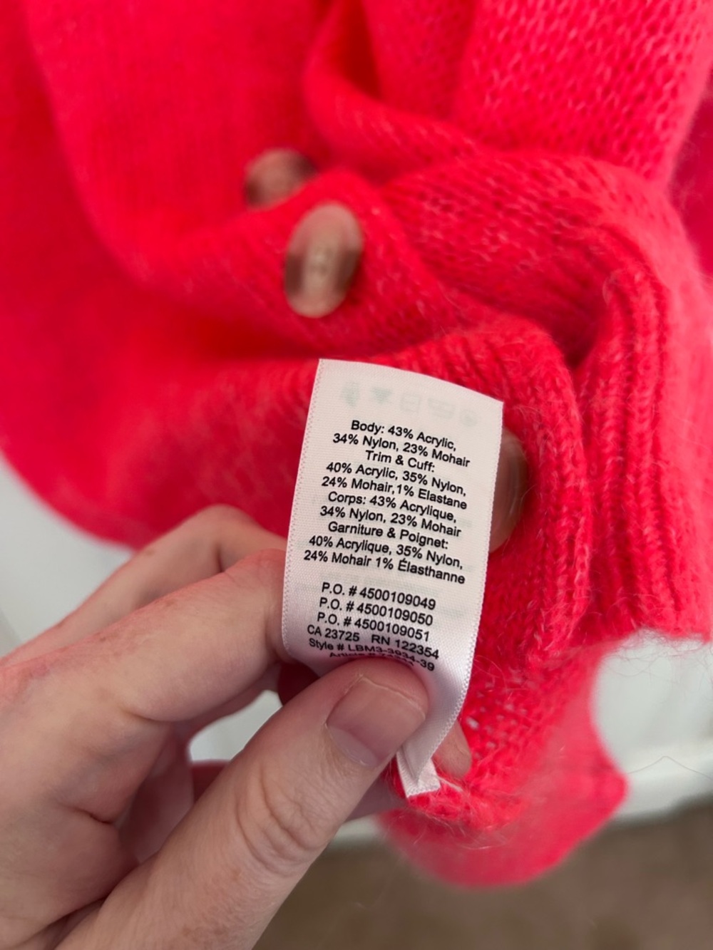 Vibrant Pink TNA Cardigan - Picture 6 of 6